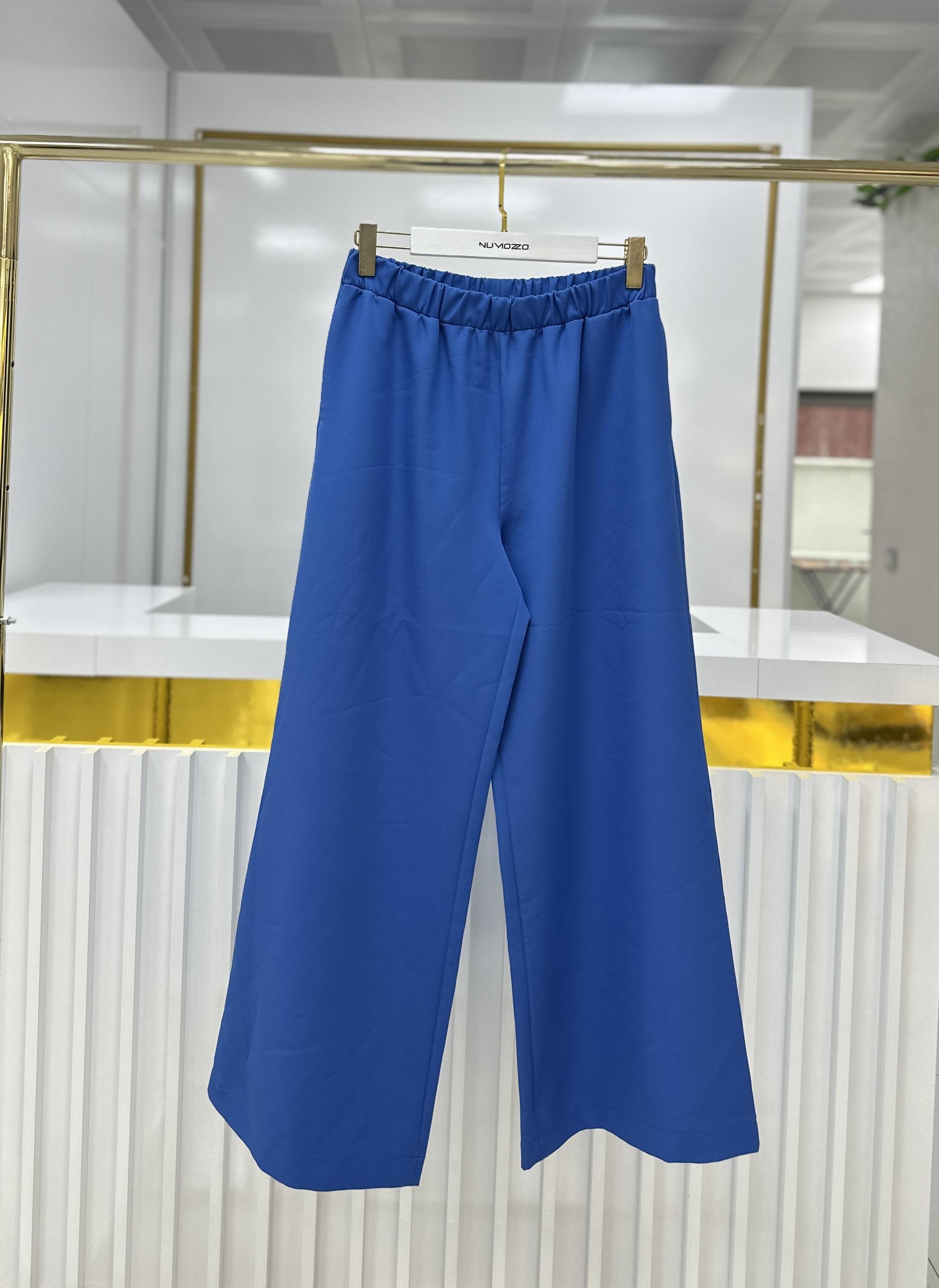 NUSS%20BELİ%20LASTİKLİ%20PALAZZO%20PANTALON%20MAVİ